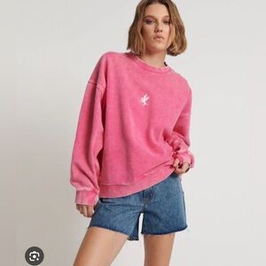 EUC size Small Free People x One Teaspoon Sand Bower Bird retro pullover